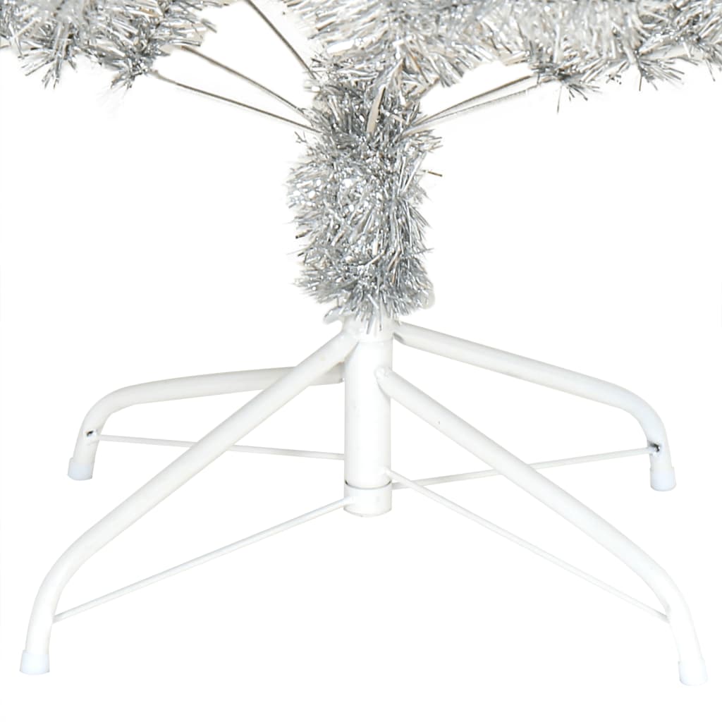 Artificial Christmas Tree with Stand Silver 180 cm PET